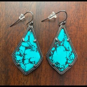 ***SOLD***Kendra Scott Variegated Teal Alex Earrings
